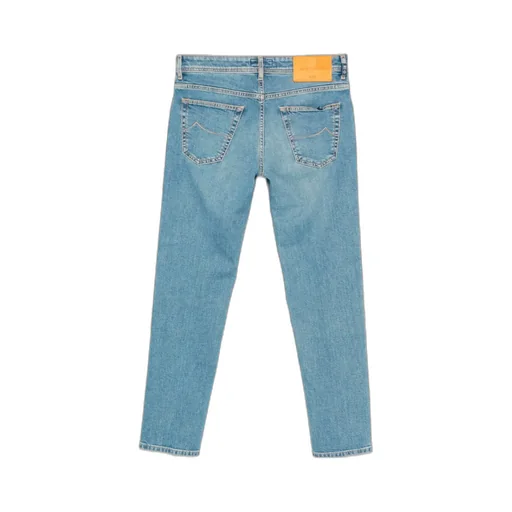 Embroidered-Pocket Jeans