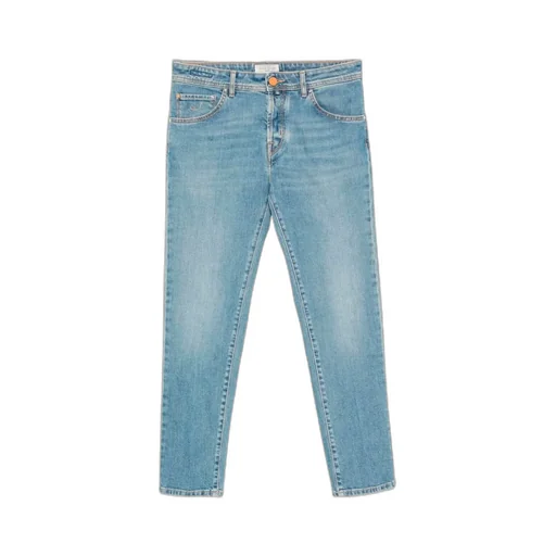 Embroidered-Pocket Jeans