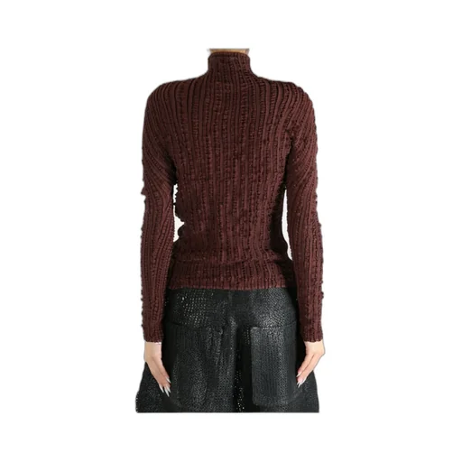 High-Neck Pleated Top