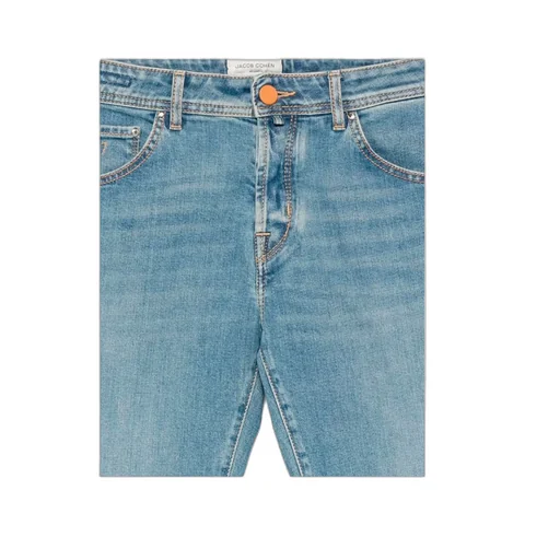 Embroidered-Pocket Jeans