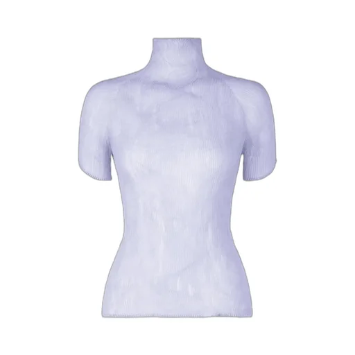 Pleated High-Neck Blouse