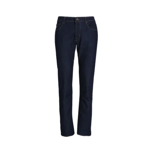 Contrast Stitch-Detailing Jeans
