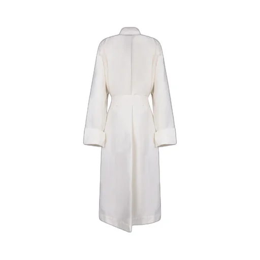 Shaped Membrane Linen Trench Coat
