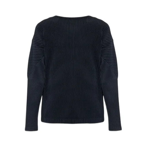 Pleated Long-Sleeve Top