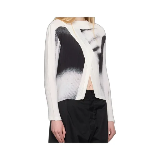 Shadow Study Pleated Graphic-Print Jacket