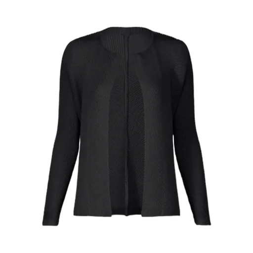 Pleated Knitted Cardigan