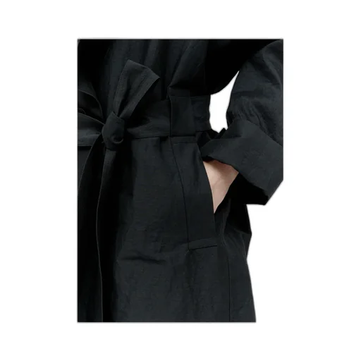 Shaped Membrane Belted Maxi Coat