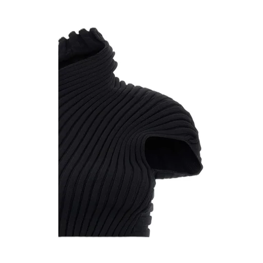 Ribbed High-Neck Dress