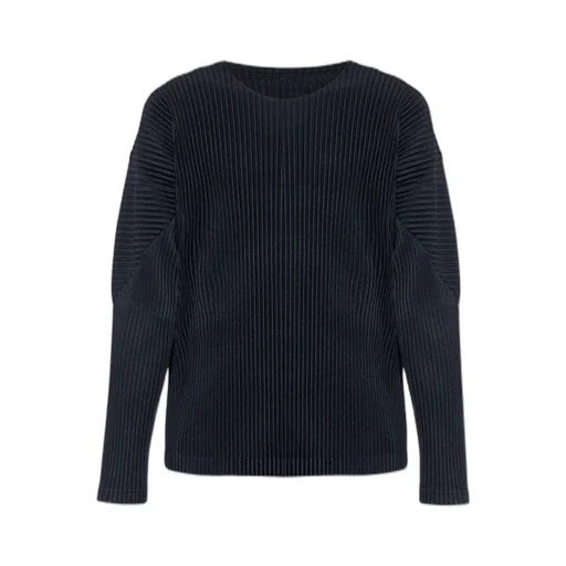 Pleated Long-Sleeve Top