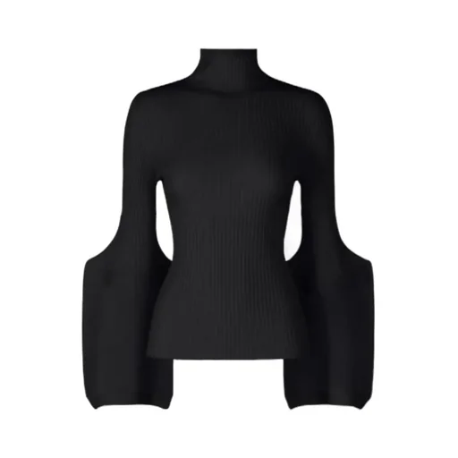 High-Neck Knitted Jumper