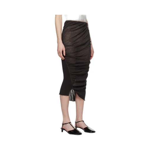 Ribbed-Knit Midi Skirt