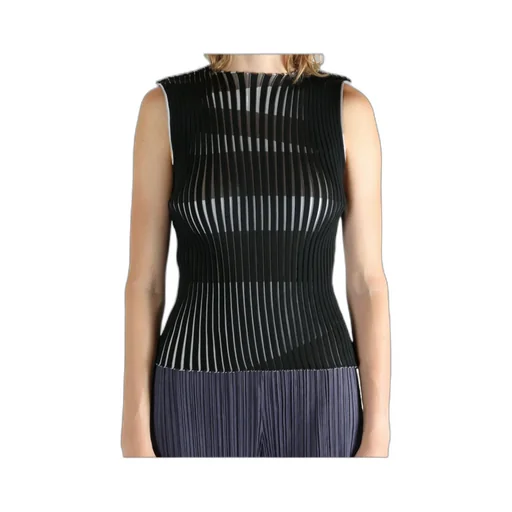 Pleated Crewneck Top