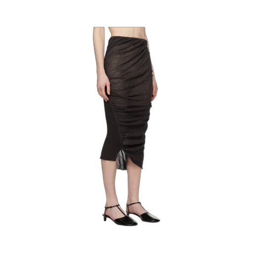 Ribbed-Knit Midi Skirt