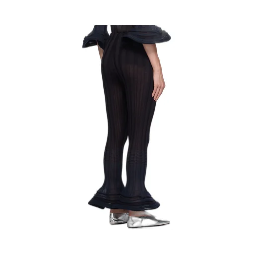 Asagao Jacquard Striped Casual Pants