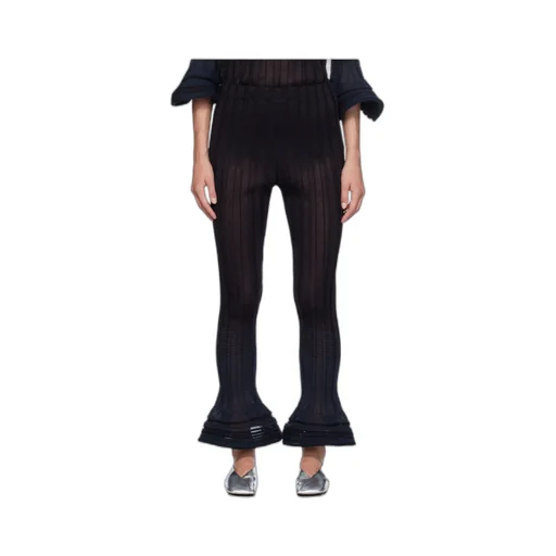Asagao Jacquard Striped Casual Pants