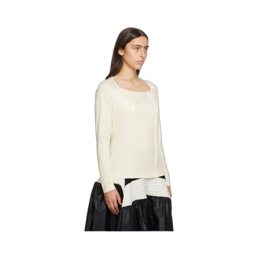Pleated Long-Sleeved T-Shirt