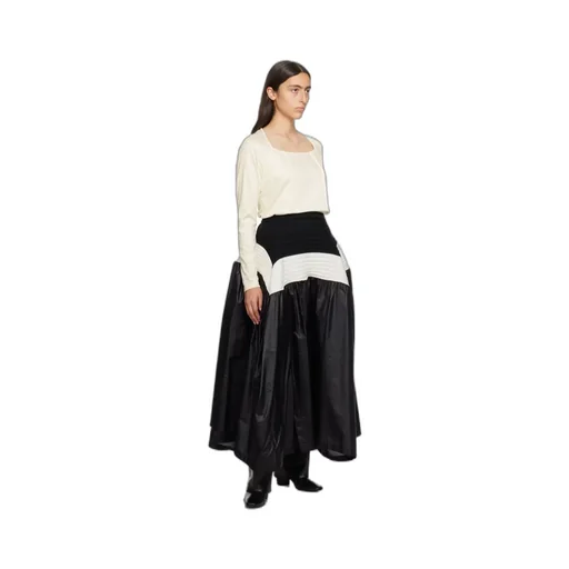 Pleated Long-Sleeved T-Shirt