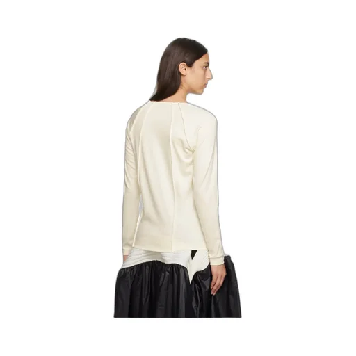 Pleated Long-Sleeved T-Shirt