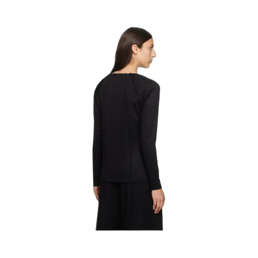 Pleated Long-Sleeved T-Shirt