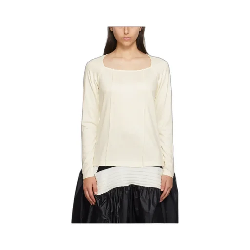 Pleated Long-Sleeved T-Shirt