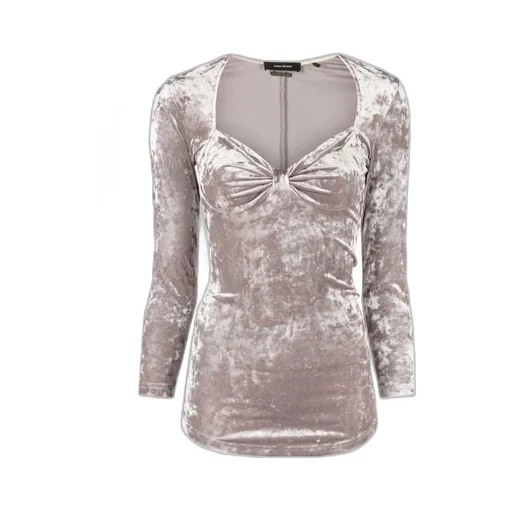 Gubaia Sweetheart Neck Velvet Top