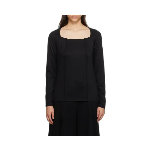 Pleated Long-Sleeved T-Shirt