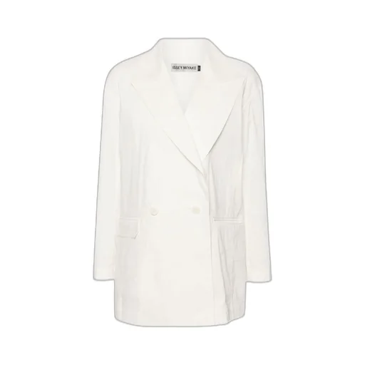 Shaped Membrane Double-Breasted Blazer