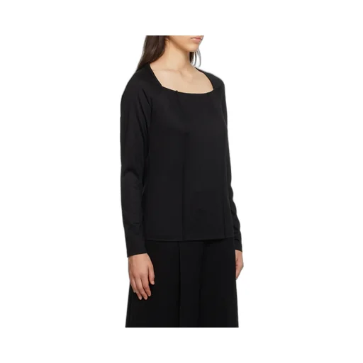 Pleated Long-Sleeved T-Shirt