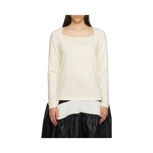 Pleated Long-Sleeved T-Shirt