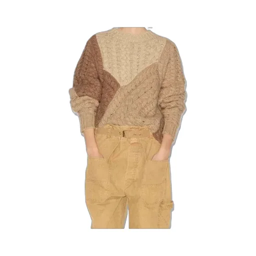 Patchwork Cable-Knit Jumper