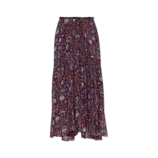 Pleated Floral Print Skirt