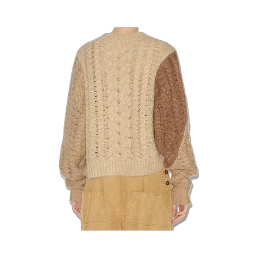 Patchwork Cable-Knit Jumper