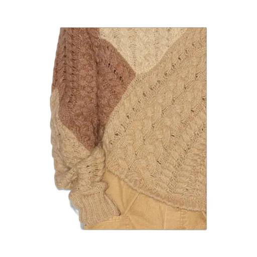 Patchwork Cable-Knit Jumper