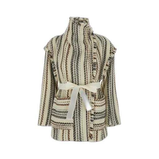 Illisa Striped Fringed Jacket