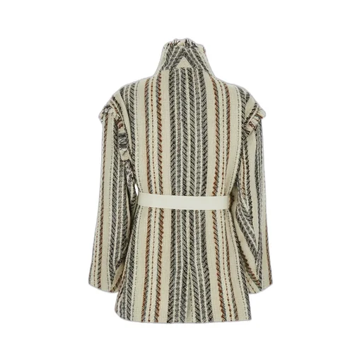 Illisa Striped Fringed Jacket