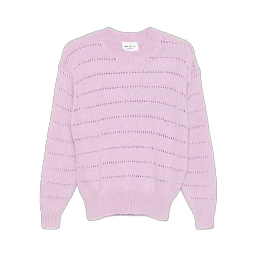 Striped Perforated-Detail Sweater