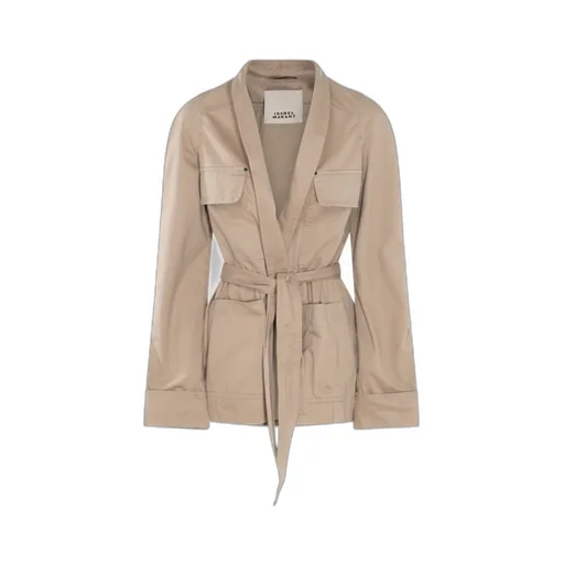 Long-Sleeved Belted Jacket
