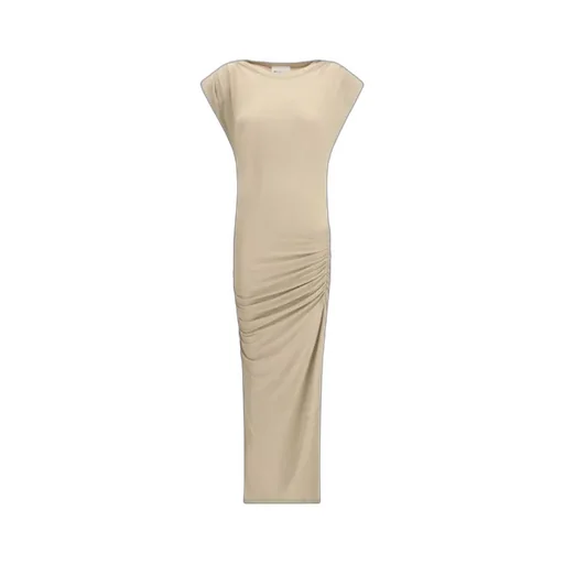 Side-Ruched Midi Dress