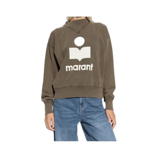 Moby Logo-Embroidered Mock-Neck Sweatshirt