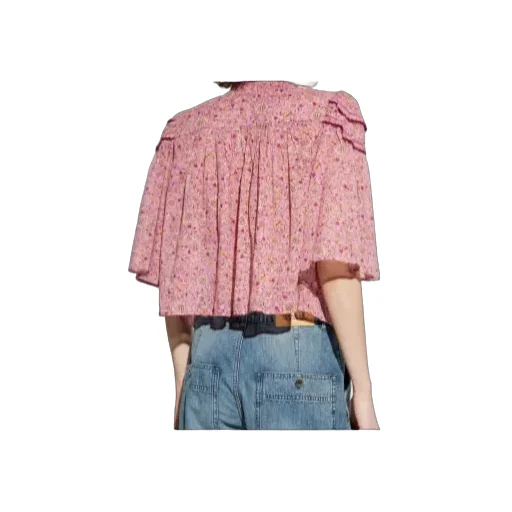 Carmen Ruffled Paisley-Print Top