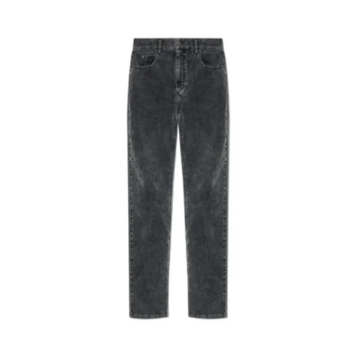 Corduroy Washed-Effect Straight-Leg Jeans
