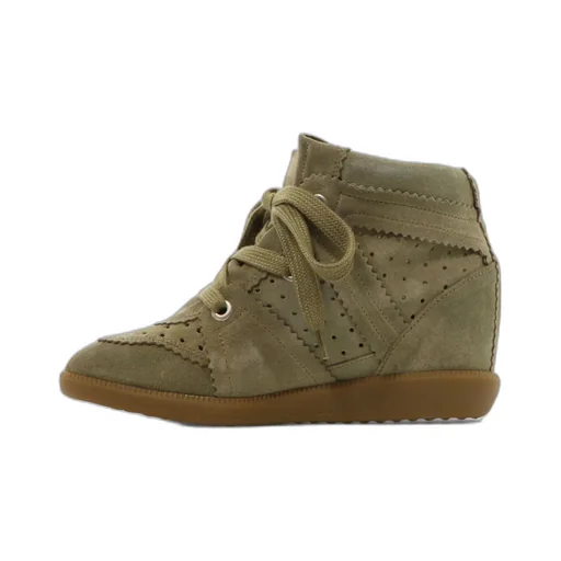 Bobby Lace-Up Wedge Sneakers