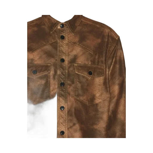 Kadrian Faux Leather Shirt