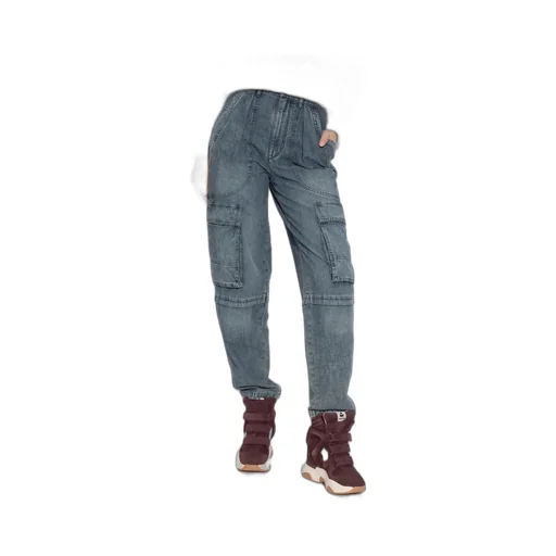 Logo-Patch Denim Cargo Jeans