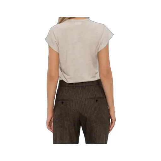 V-Neck Short-Sleeve Linen T-Shirt