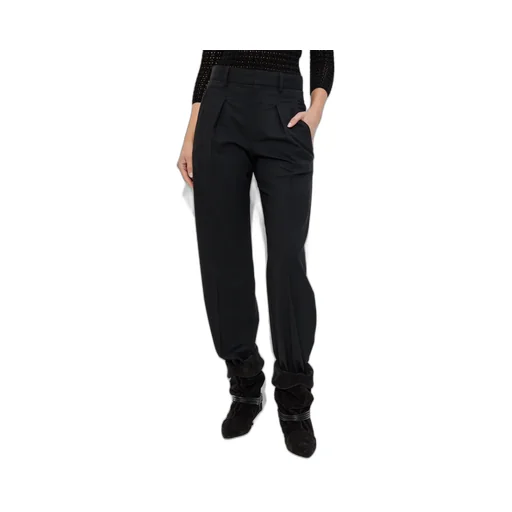 Straight Leg Pleated Trousers