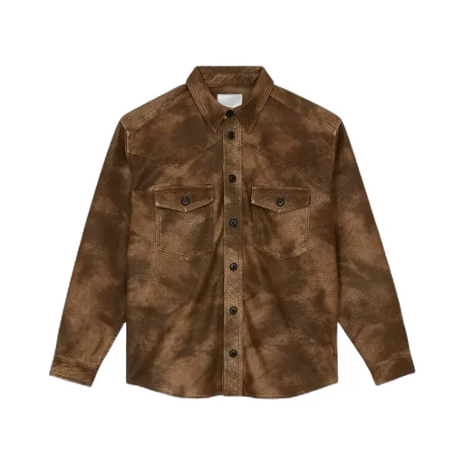 Kadrian Faux Leather Shirt