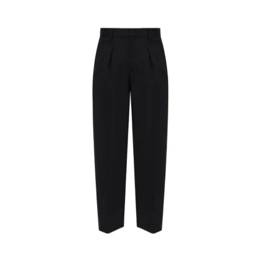 Straight Leg Pleated Trousers