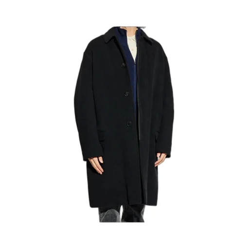 Collared Button-Fastening Coat