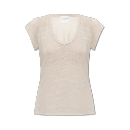 V-Neck Short-Sleeve Linen T-Shirt